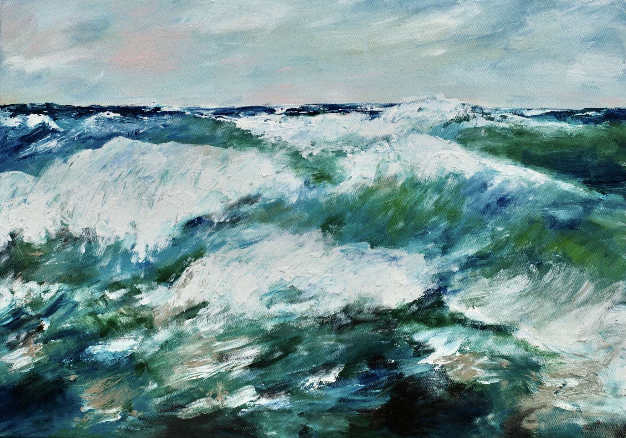 Tableau "Sound of the Sea II" (2021) (Pièce unique) von Dagmar Vogt