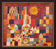 Tableau "Château et soleil" (1928), encadré de Paul Klee