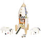 Set di giocattoli in legno "Rocket" (51 pezzi, per bambini dai 3 anni in su) di Kid's Concept
