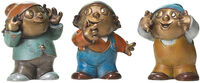Set di sculture "Mainzelmännchen", versione in bronzo