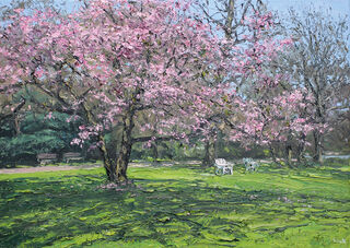 Tableau "Ornamental Cherry" (2018), sur châssis