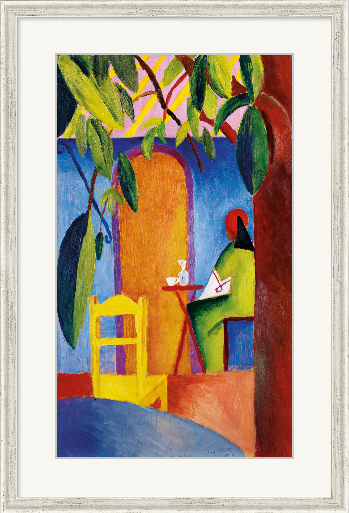 Picture "Turkish Café II" (1914), framed by August Macke
