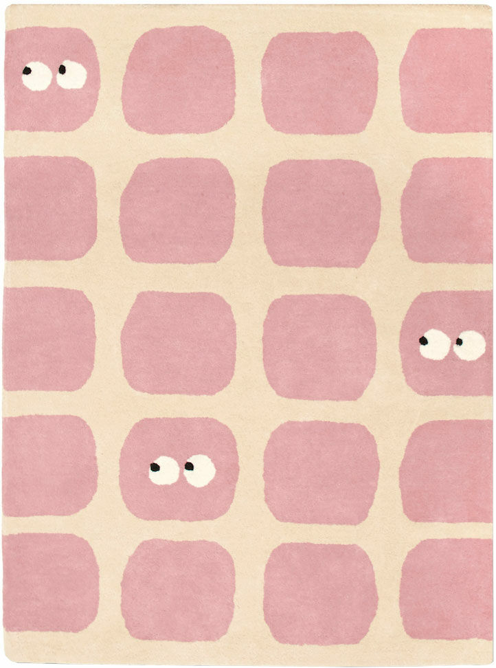 Tapijt "Uil rosé" (120 x 170 cm) von Bleuu-Studio