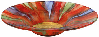 Glass bowl "Indian Summer" with gold decoration