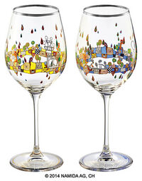 Set de 2 verres à vin "BEAUTY IS A PANACEA - Platinum - White Wine"