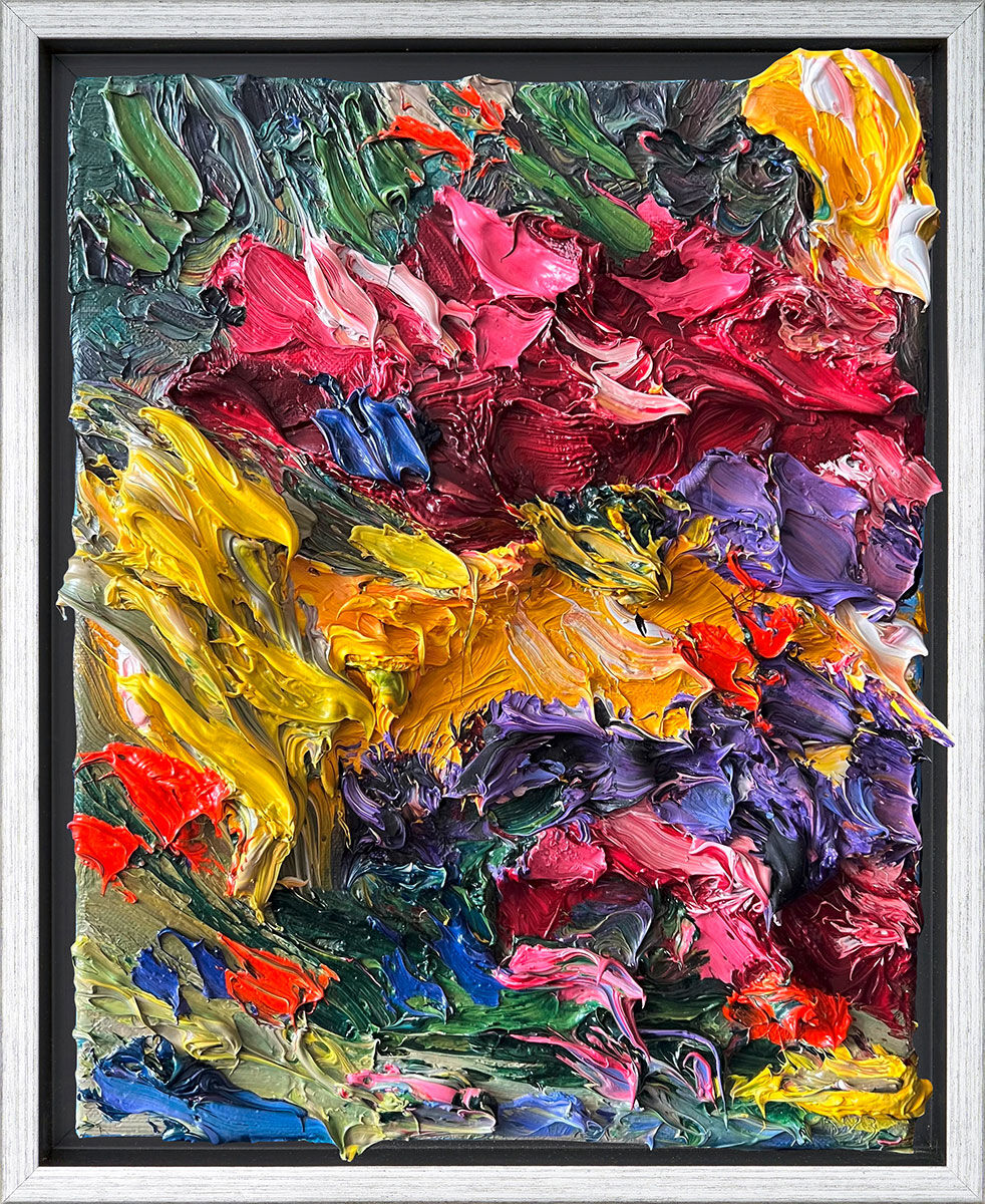 Bild "Blumengarten VII" (2023) (Original / Unikat), gerahmt von Ben Kamili