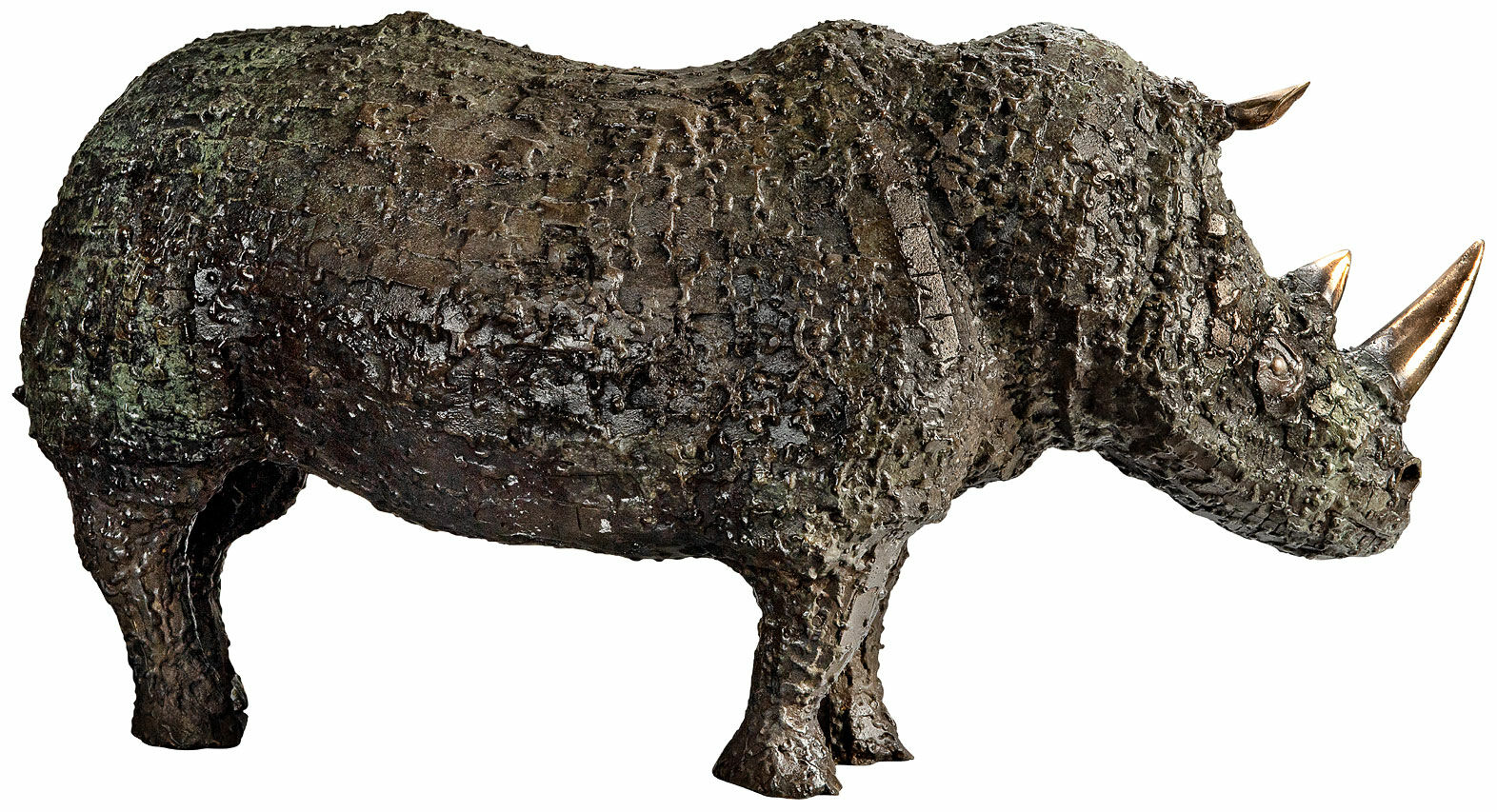 Sculpture "Rhino" (2021), bronze by Hüseyin Arda