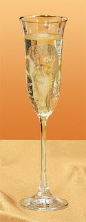 Champagne glass "Water Serpents" by Gustav Klimt