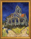 Tableau "Église à Auvers-sur-Oise" (1890), encadré de Vincent van Gogh