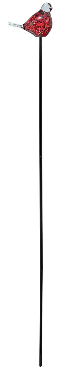 Garden stake "Glass Bird Red"