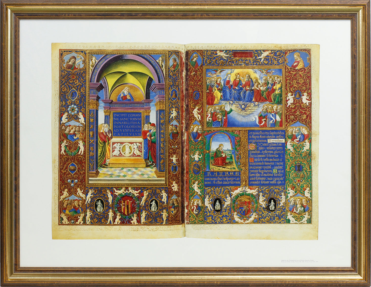 Bild "Trinität, Heilige und Apostel", gerahmt