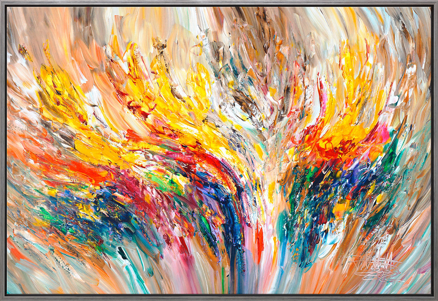 Bild "Sunny Daydream" (2022) (Original / Unikat), gerahmt von Peter Nottrott