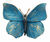 Haveobjekt / vægskulptur "Butterfly Blue", bronze