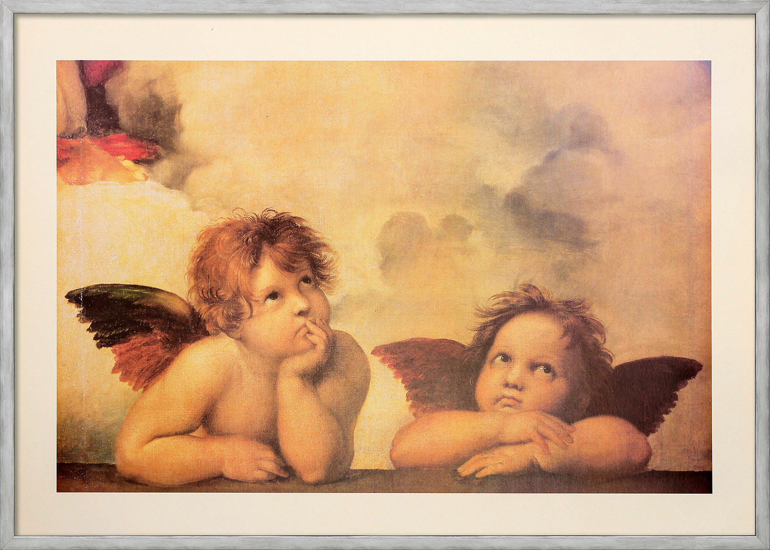 Tableau "Deux anges", encadré von Raffaelo Santi
