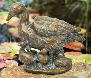 Sculpture de jardin "Groupe de canards", bronze