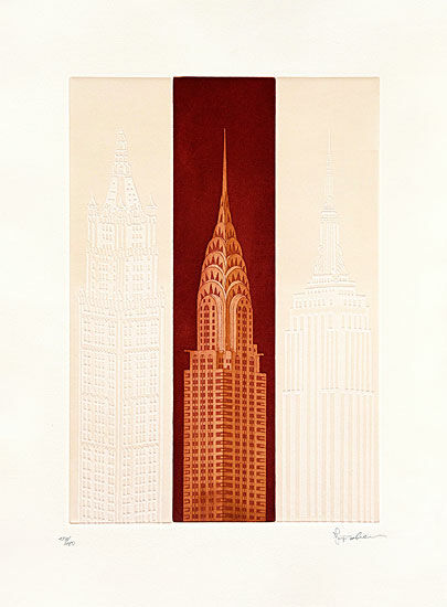 Beeld "New York - Crysler Building", niet ingelijst von Joseph Robers