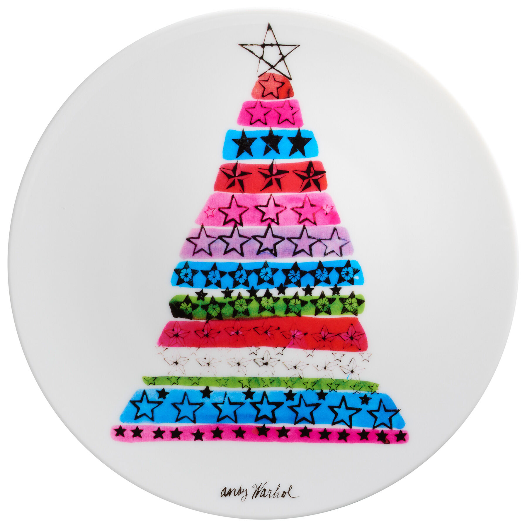 Porcelain plate "Christmas - Tree" by Andy Warhol