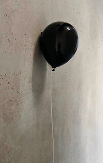 Wall object "Balloon Black", ceramic