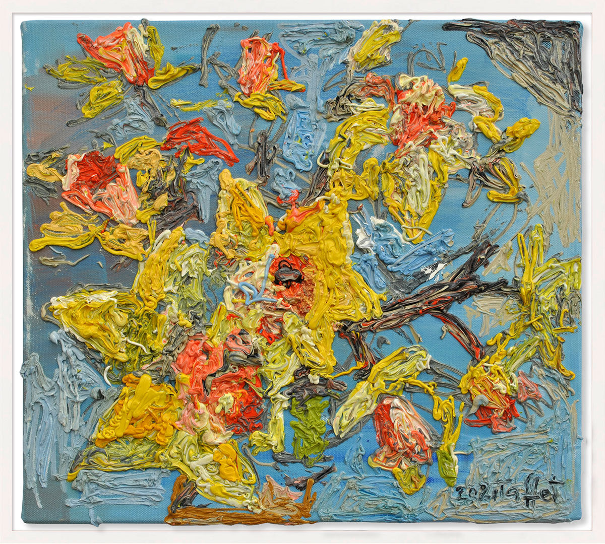 Picture "Narcissus" (2021) (Original / Unique piece), framed by Monika Taffet