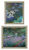 2 Bilder "Gelbe Seerosen und Agapanthus" + "Irisbeet in Monets Garten" im Set