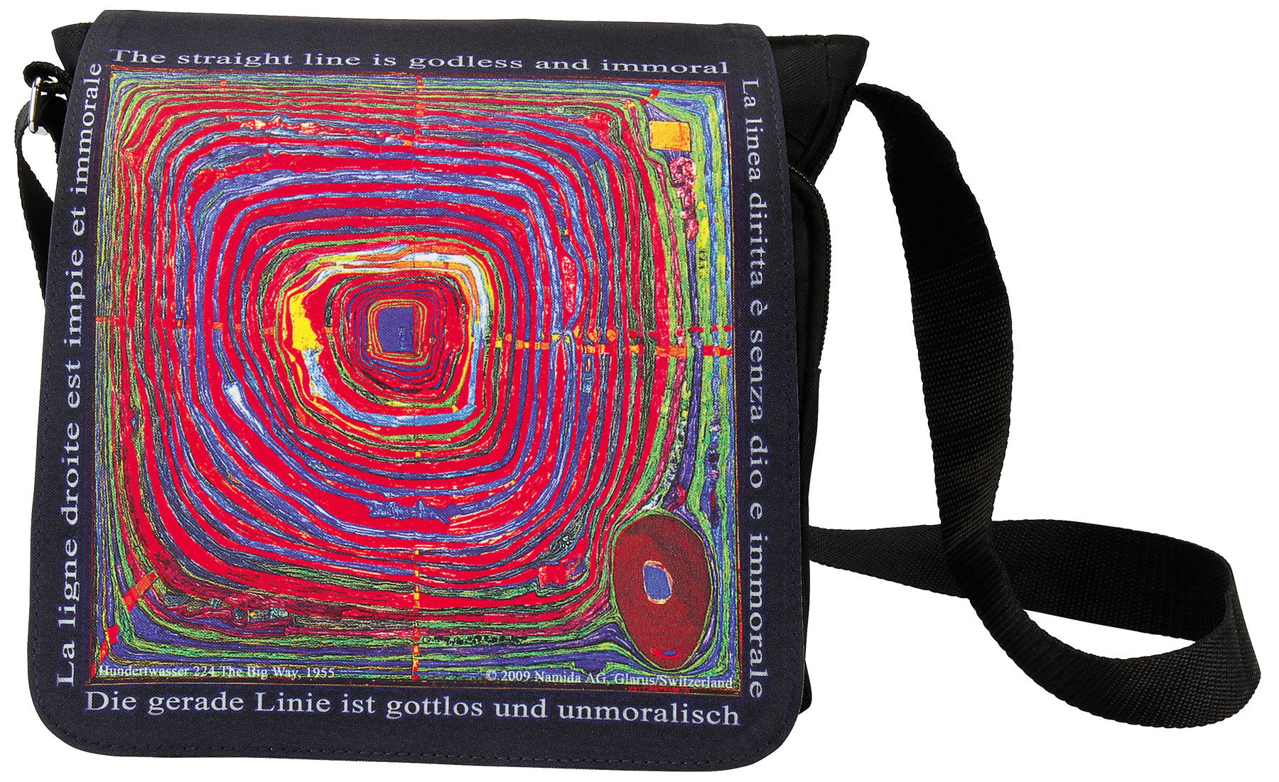 Schultertasche "(224) Der große Weg" von Friedensreich Hundertwasser