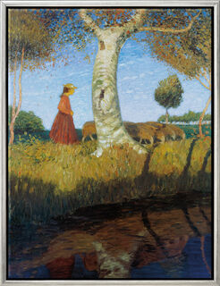 Picture "Sunny Autumn Day" (1898), framed by Otto Modersohn