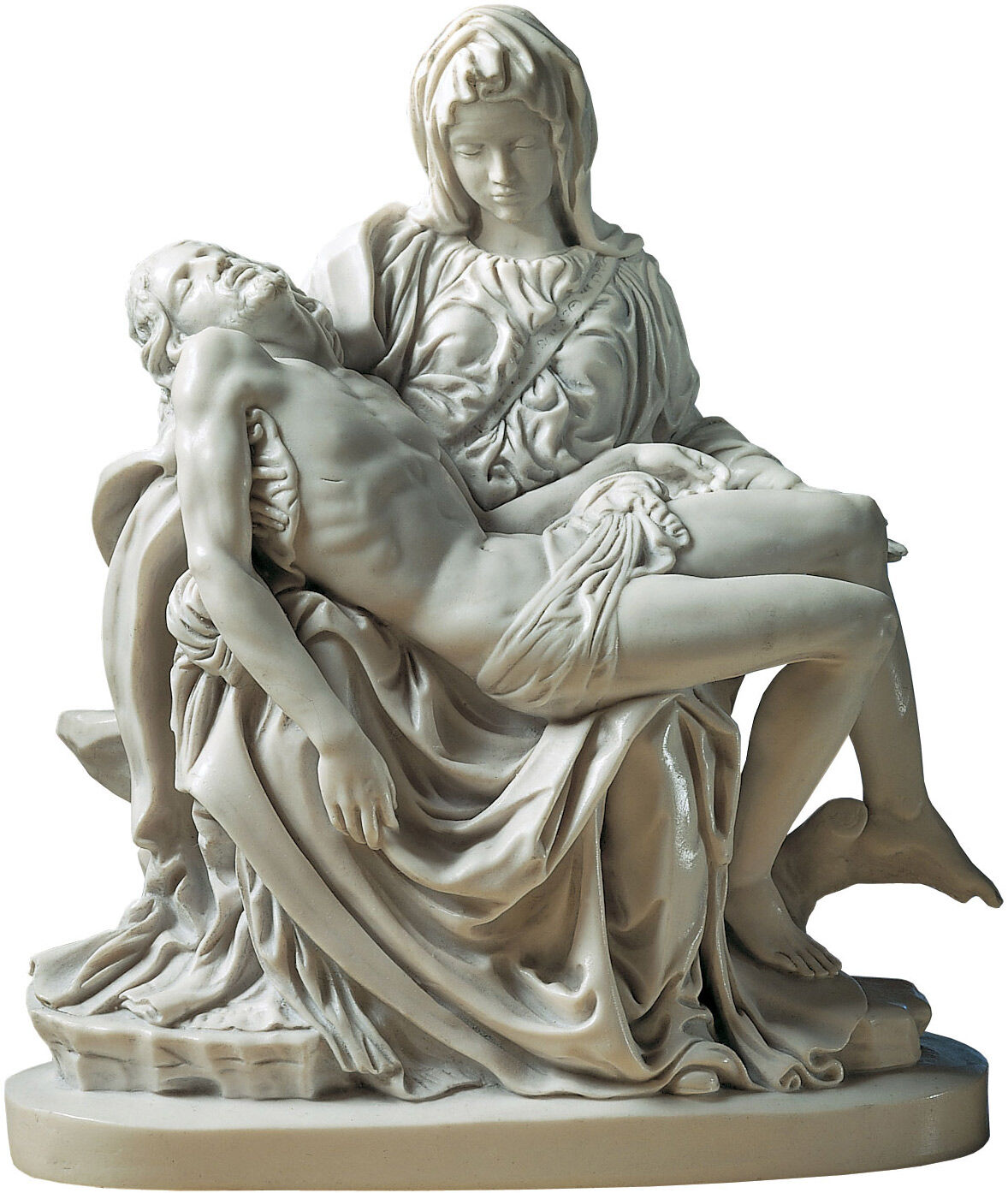 Sculpture "Pietà" (1489-99), artificial marble reduction by Michelangelo Buonarroti