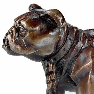 Skulptur "Simplicissimus-Bulldogge", Version in Kunstbronze