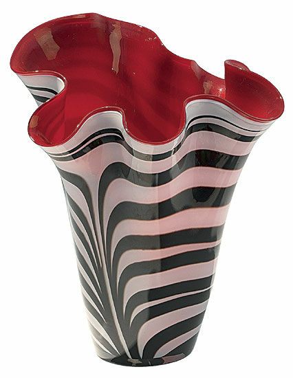 Vase en verre "Stripes" (rayures)