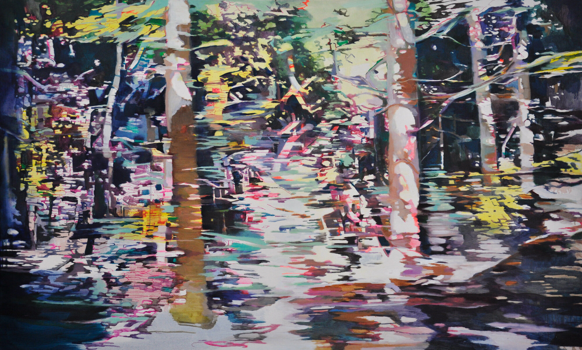 Picture "between the forest" (2019) (Unique piece) by Gisela Krohn