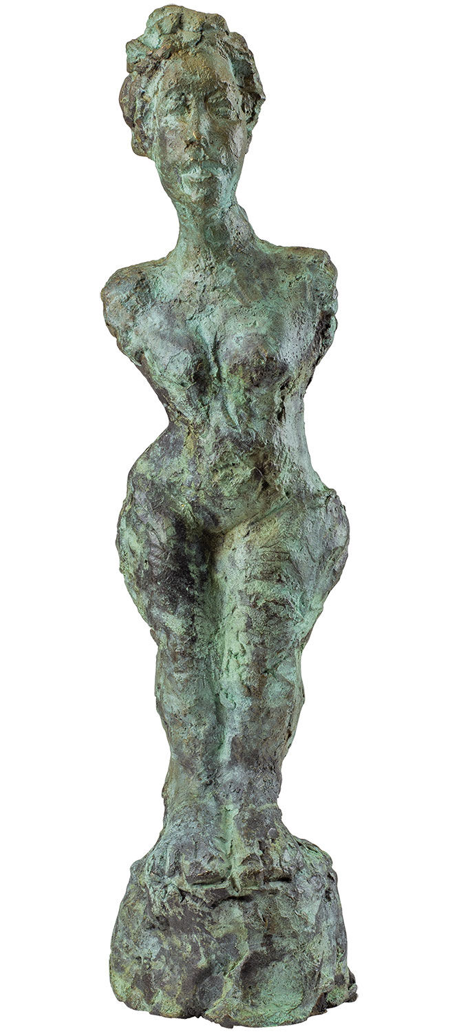 Skulptur "Lille nøgen figur", bronze af Karl Manfred Rennertz