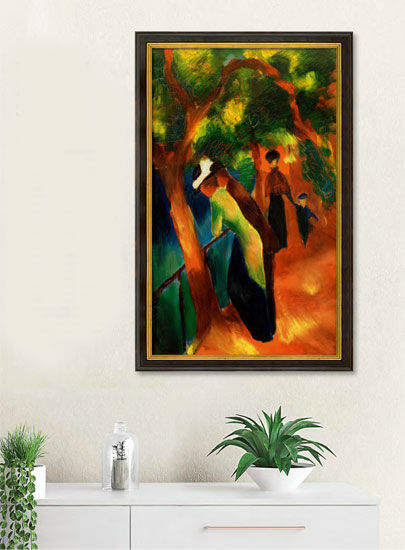 Picture "Sunny Path" (1913), framed by August Macke