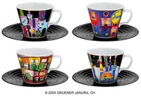 8-piece collector's set "Hommage à Hundertwasser - The Universal Four"