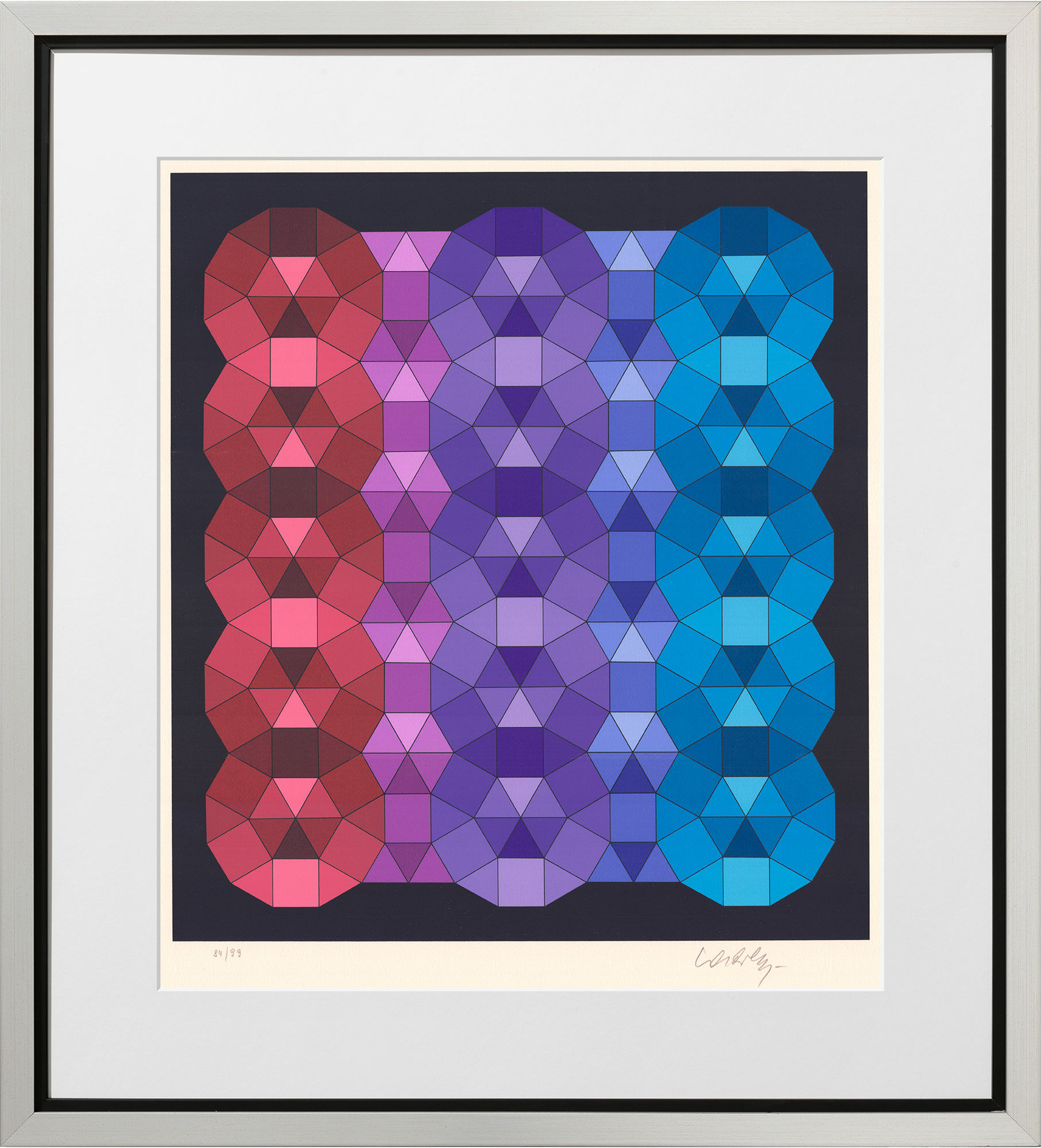 Picture "YKA" (1989), framed by Victor Vasarely