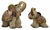2 Keramikfiguren "Weißer indischer Elefant" im Set
