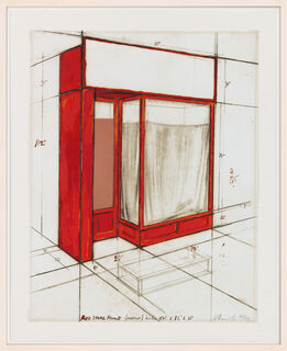 Bild "Red Store Front, Project" (1977) von Christo und Jeanne-Claude