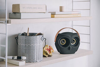 Mobiler Bluetooth-Lautsprecher "aOWL", schwarze Version von KREAFUNK