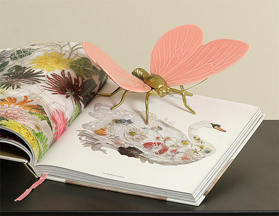 Keramisch beeldje "Vlinder", roze versie