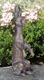 Sculpture de jardin "Lièvre", bronze de Kurt Grabert