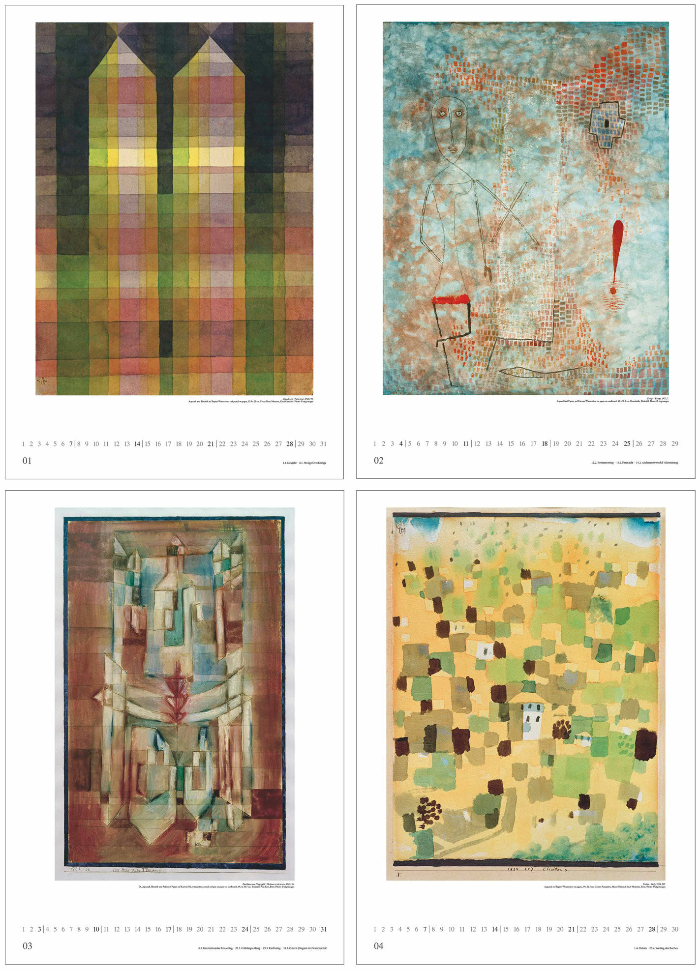Künstlerkalender 2024 von Paul Klee