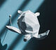 Figurine en porcelaine / objet mural "Tortue", version blanche de Andreas Franke