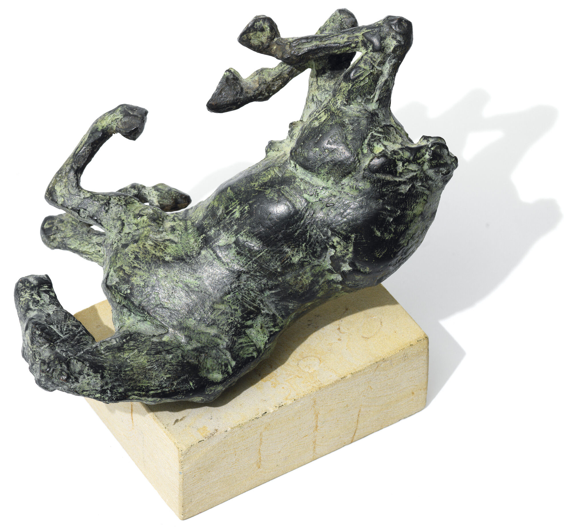 Sculptuur "Rollend paard" (1997), brons von Thomas Jastram