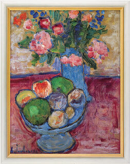 Picture "The Blue Vase", framed by Alexej von Jawlensky
