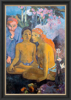 Bild "Contes Barbares - Barbarische Erzählung" (1902), gerahmt von Paul Gauguin