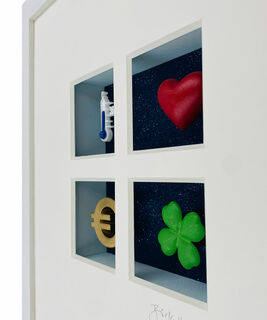 3D Picture "Health, Love, Prosperity & Happiness" (2023), framed by Ralf Birkelbach