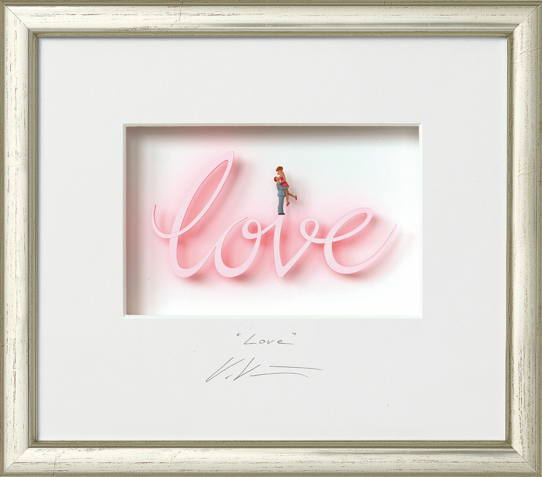 Tableau 3D "Love", encadrée von Volker Kühn