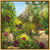 Beeld "Le Jardin, St. Tropez", goudkleurig ingelijst