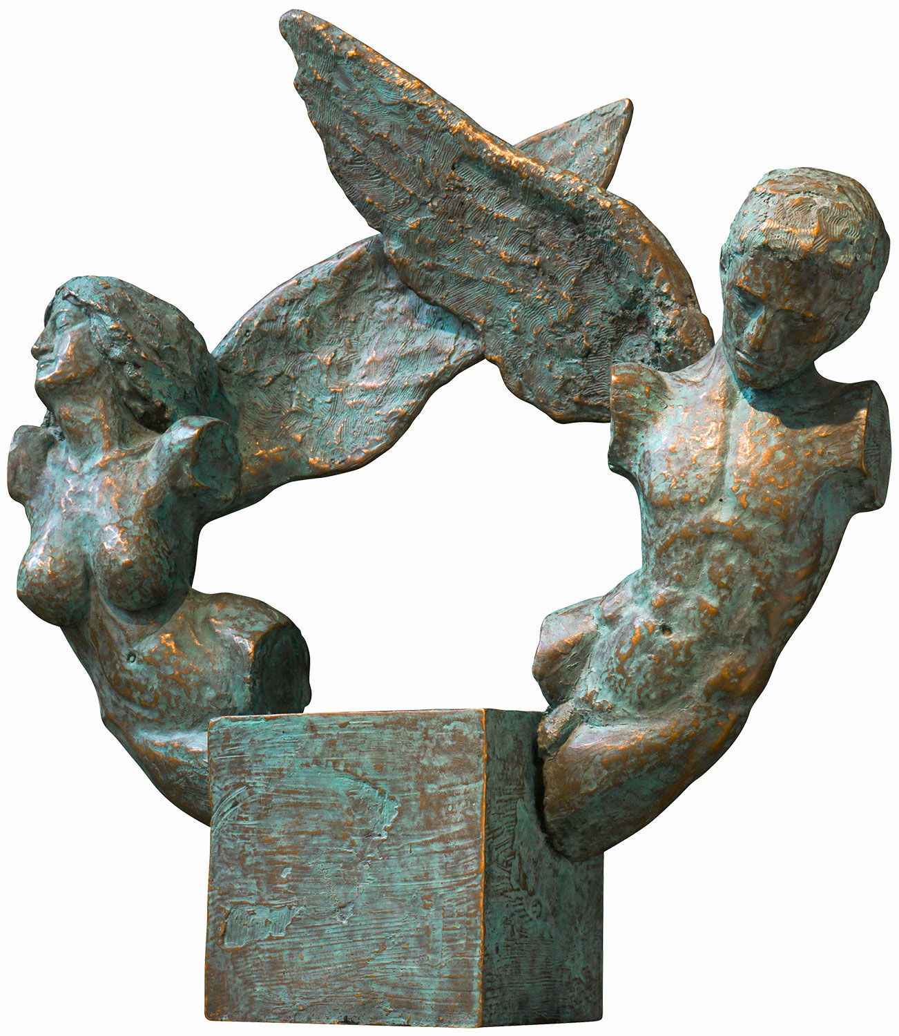 Skulptur "Ein Paar", Bronze von Manfred Reinhart