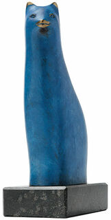 Skulptur "Blaue Katze", Bronze