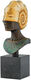 Büste "Kopf der Ammonite", Version in Bronze teilvergoldet von Michael Becker